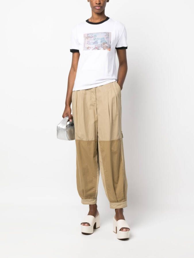 CORMIO T-shirt met print Wit