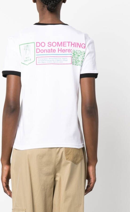 CORMIO T-shirt met print Wit