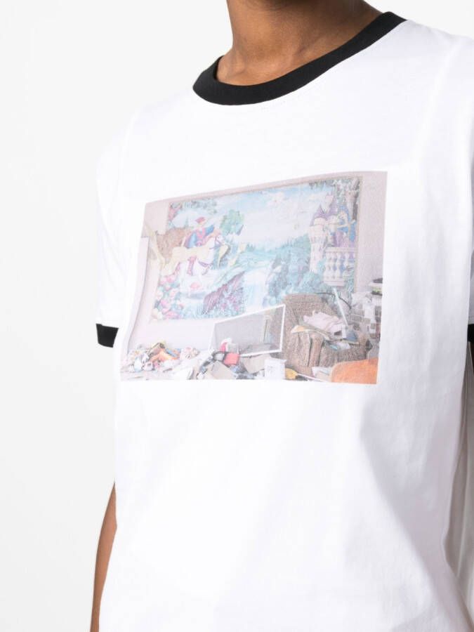CORMIO T-shirt met print Wit