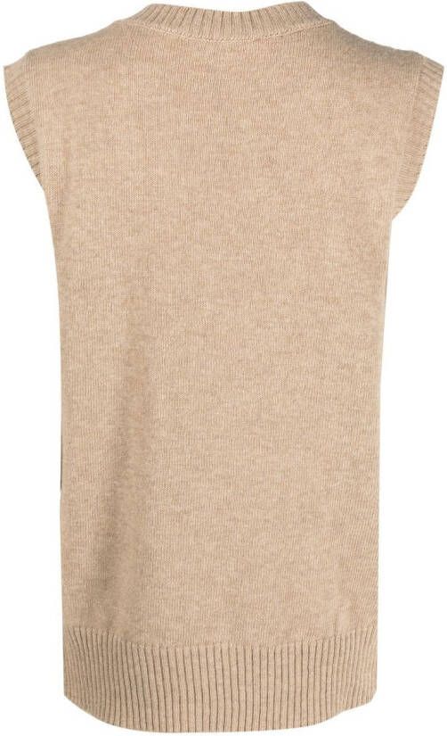 CORMIO Vest met print Beige