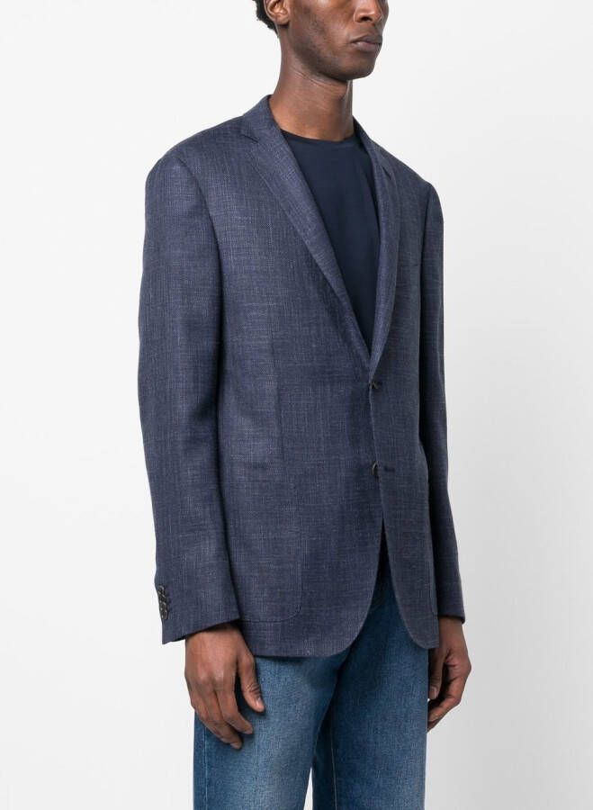 Corneliani Blazer met enkele rij knopen Blauw