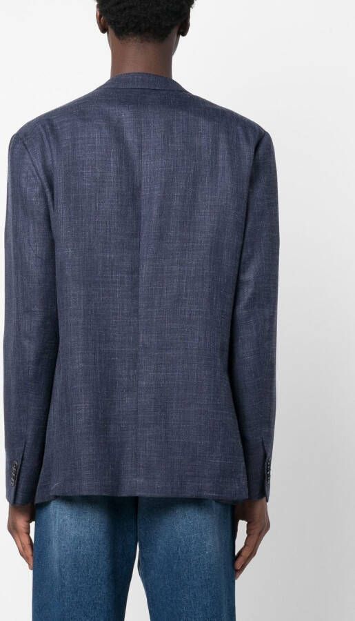 Corneliani Blazer met enkele rij knopen Blauw