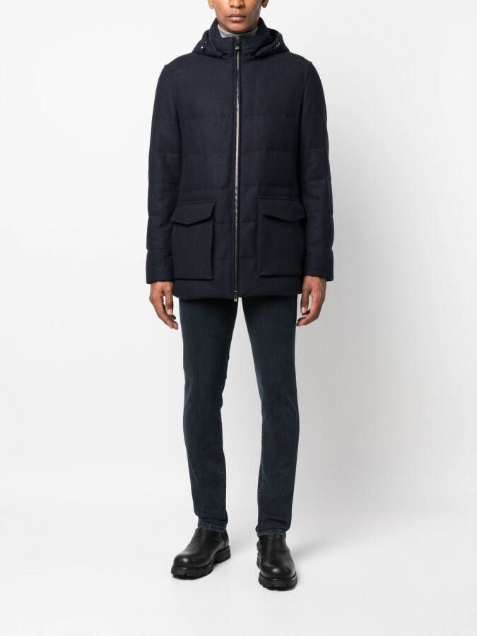 Corneliani Gewatteerd jack Blauw