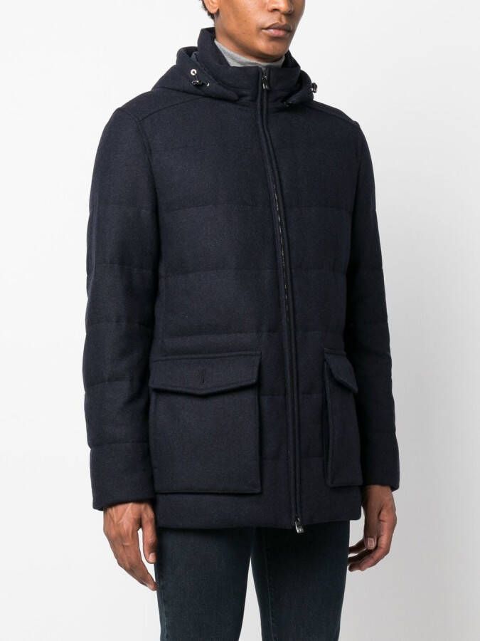 Corneliani Gewatteerd jack Blauw
