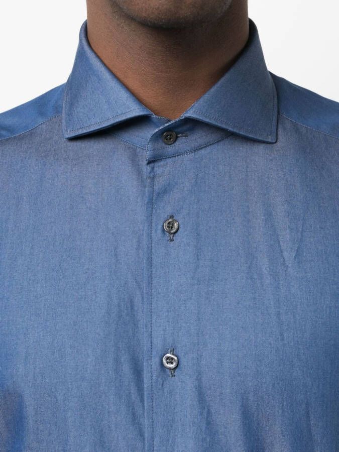 Corneliani Denim overhemd Blauw