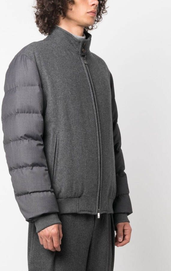 Corneliani Gewatteerd bomberjack Grijs