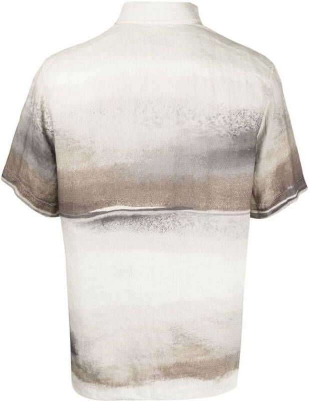 Corneliani Overhemd met abstracte print Beige
