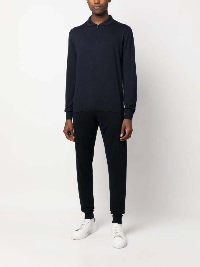 Corneliani Sweater met halve rits Blauw