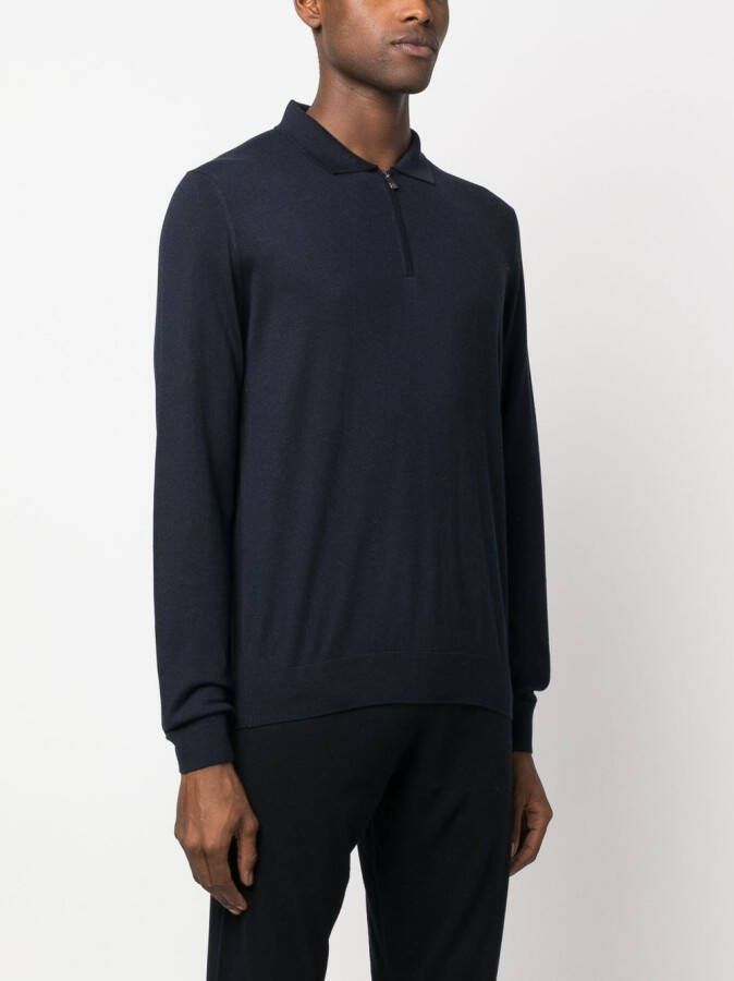 Corneliani Sweater met halve rits Blauw