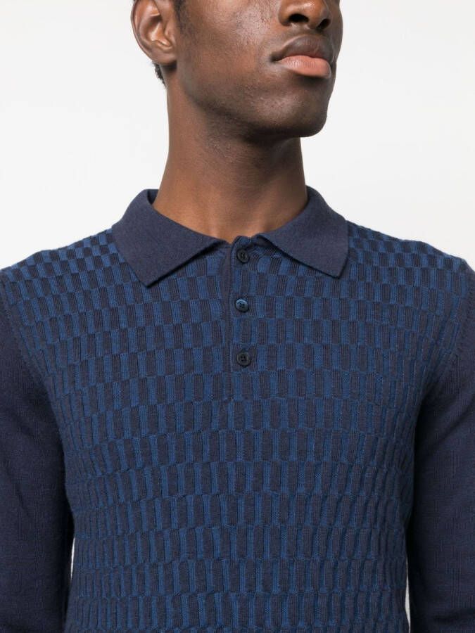 Corneliani Poloshirt met patroon Blauw