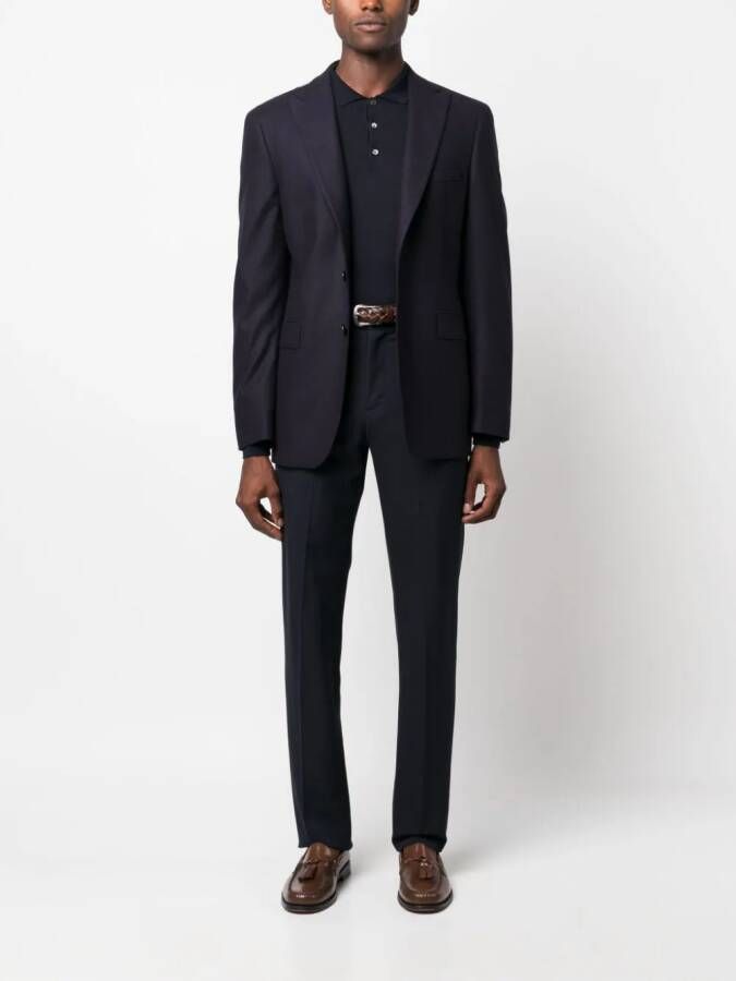 Corneliani Poloshirt van scheerwol Blauw
