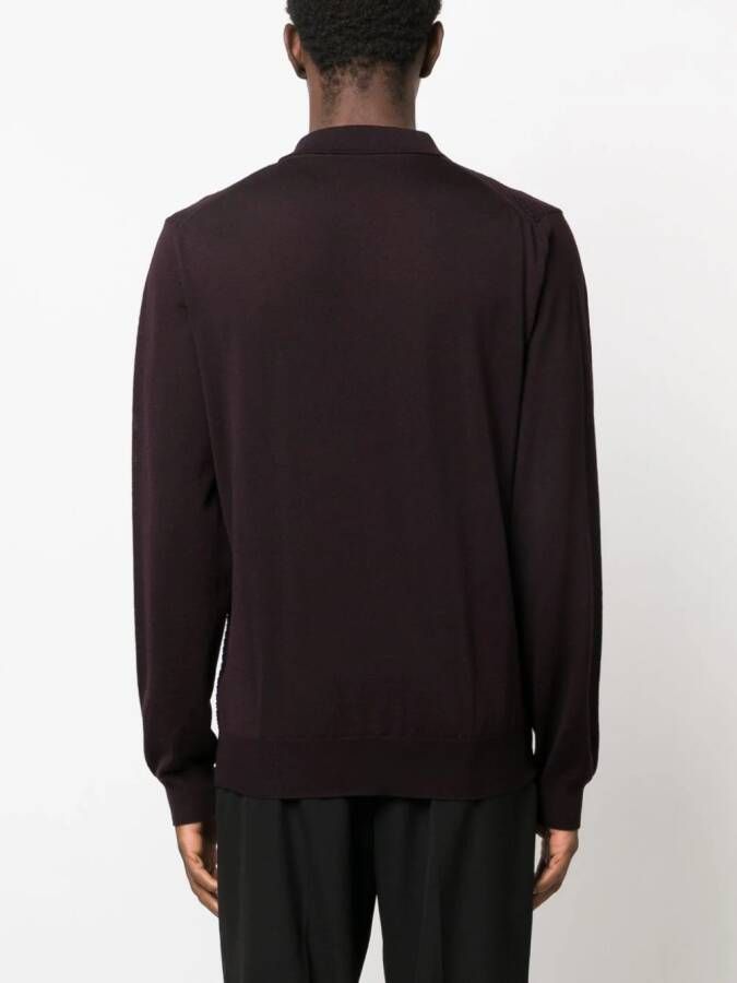 Corneliani Fijngebreid poloshirt Rood
