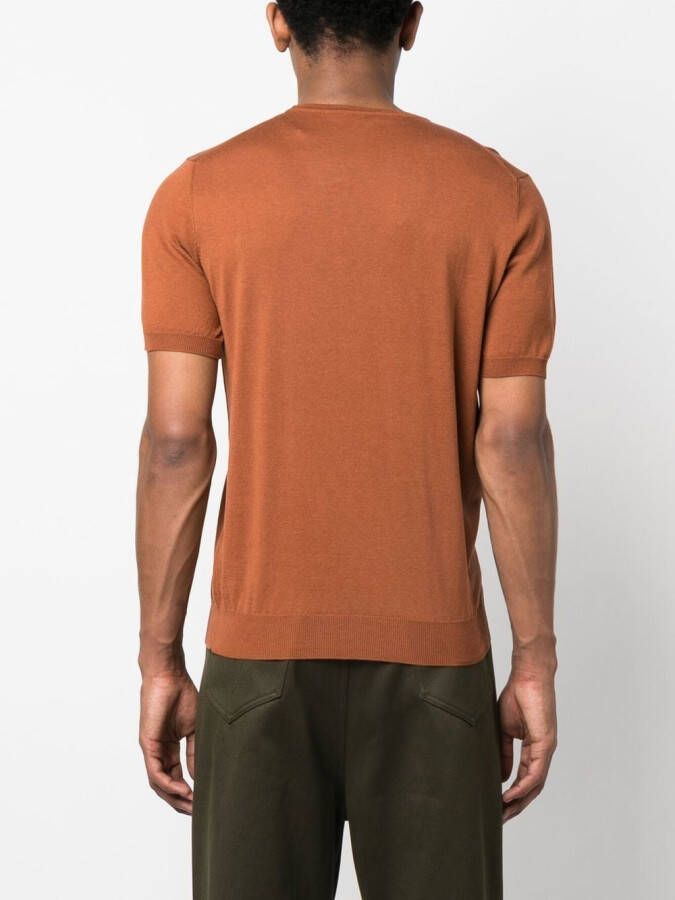 Corneliani T-shirt met ronde hals Bruin