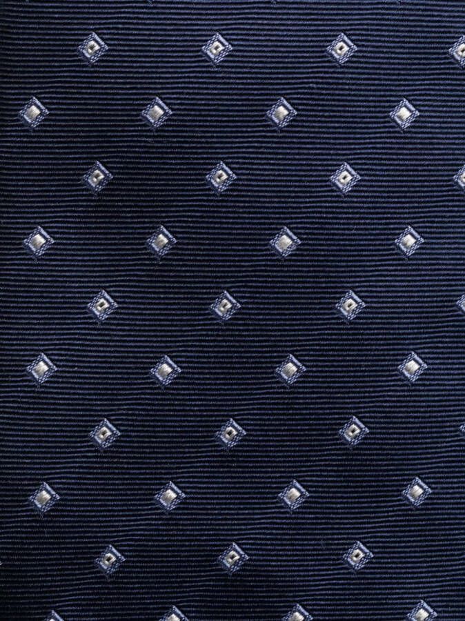 Corneliani Stropdas met geometrisch patroon Blauw