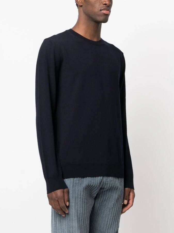 Corneliani Trui met geborduurd logo Blauw