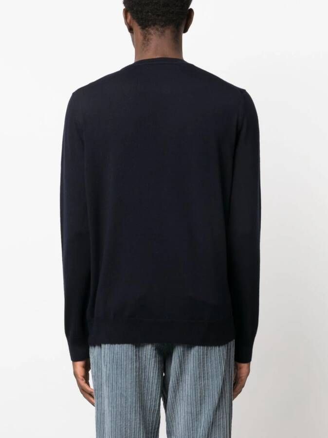 Corneliani Trui met geborduurd logo Blauw