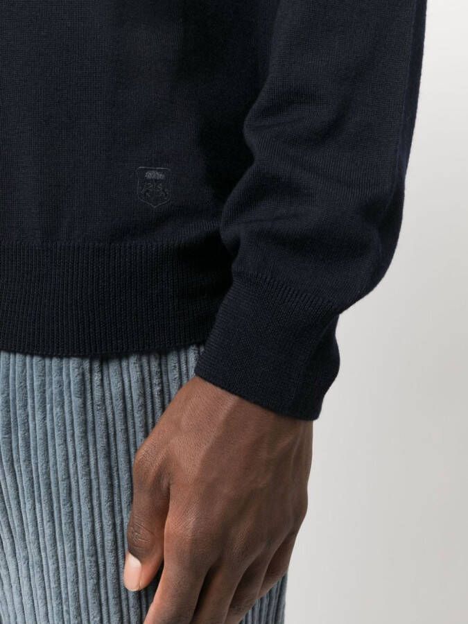 Corneliani Trui met geborduurd logo Blauw