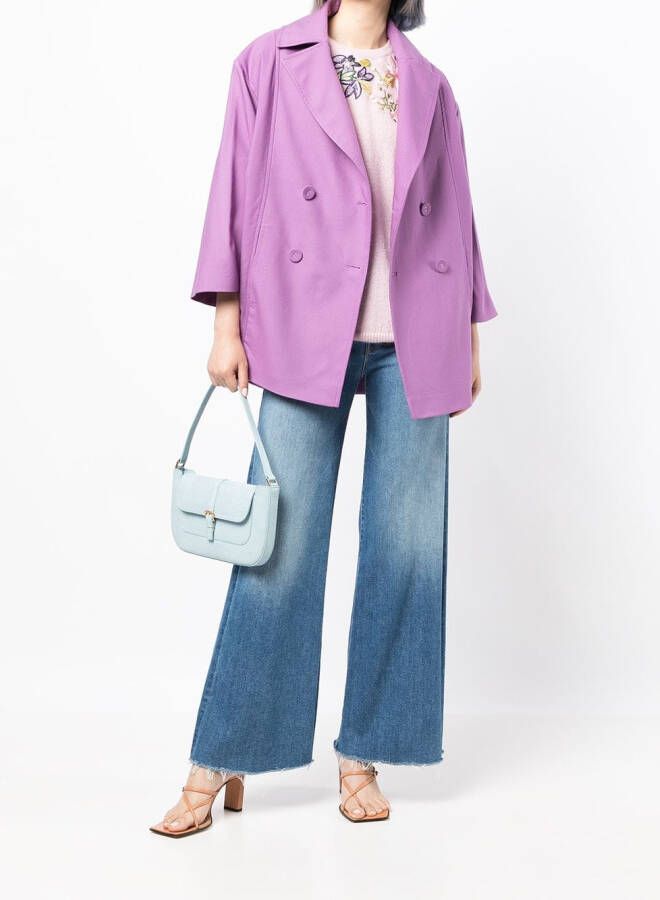 Costarellos Blazer met dubbele rij knopen Paars