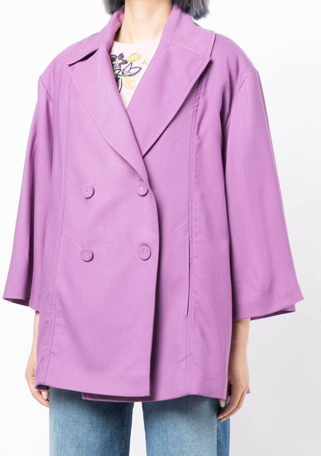 Costarellos Blazer met dubbele rij knopen Paars