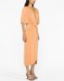 Costarellos Midi-jurk met korte mouwen Oranje - Thumbnail 3
