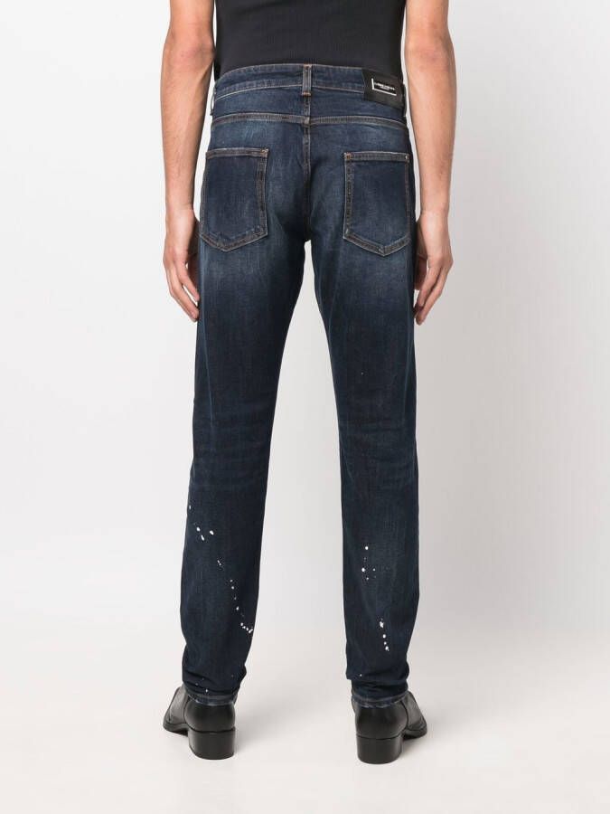 costume national contemporary Jeans met logoprint Blauw