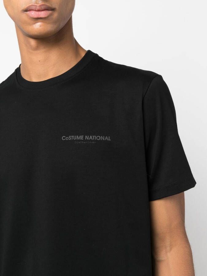 costume national contemporary T-shirt met logoprint Zwart