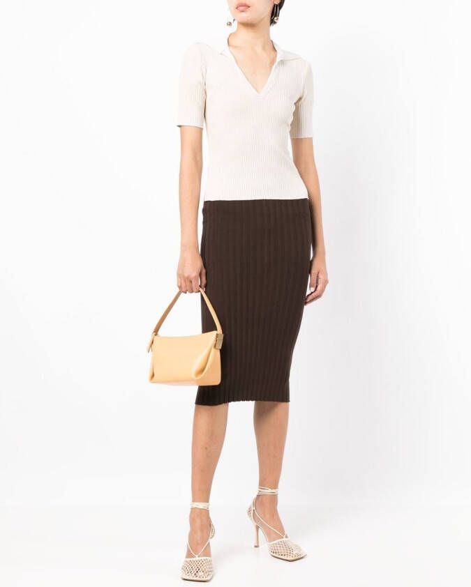 Cotton Citizen Geribbelde rok Bruin