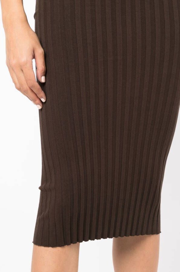 Cotton Citizen Geribbelde rok Bruin
