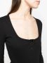 Courrèges Body met geborduurd logo Zwart - Thumbnail 5