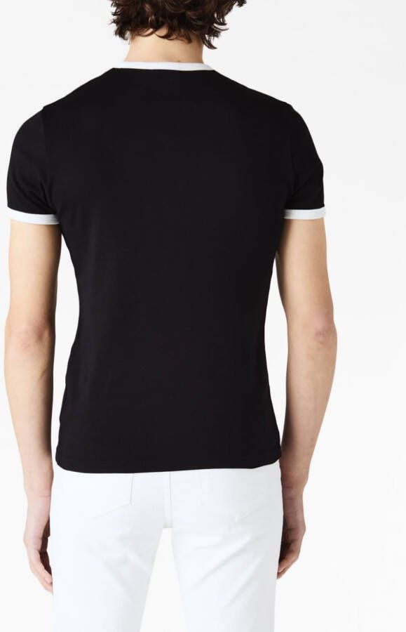 Courrèges T-shirt met contrast Zwart