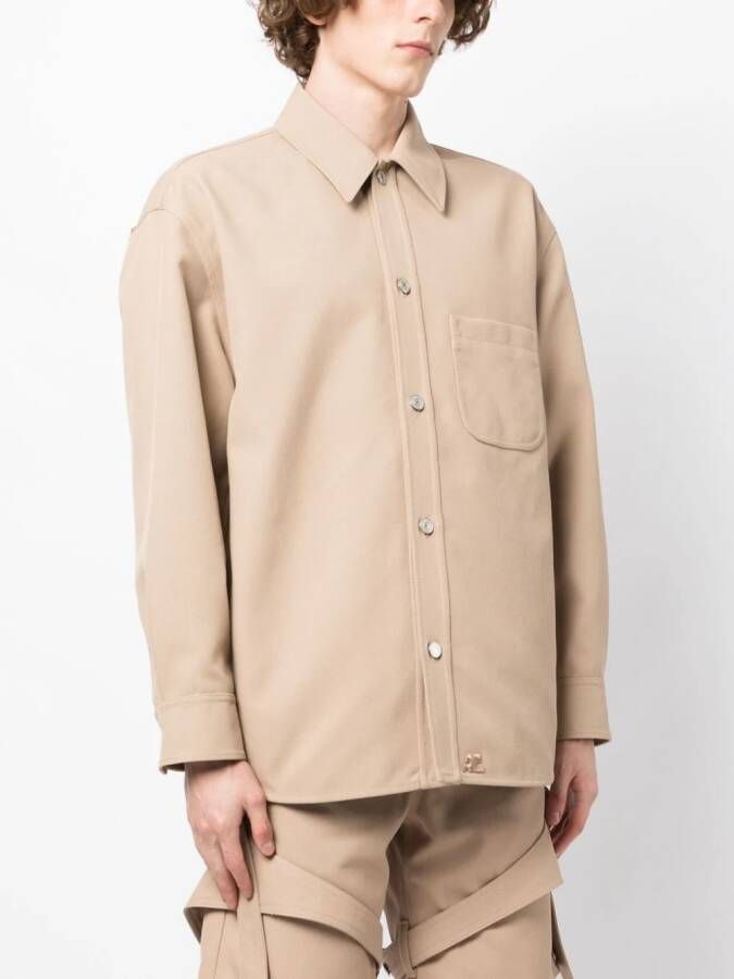 Courrèges Button-up overhemd Bruin