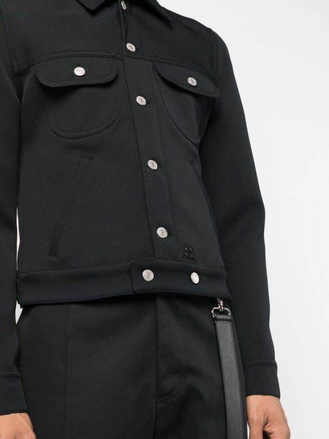 Courrèges Button-up jack Zwart