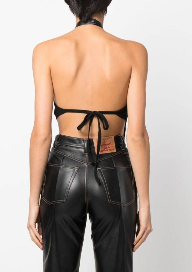 Courrèges Cropped haltertop Zwart
