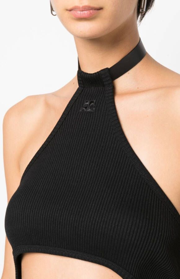 Courrèges Cropped haltertop Zwart