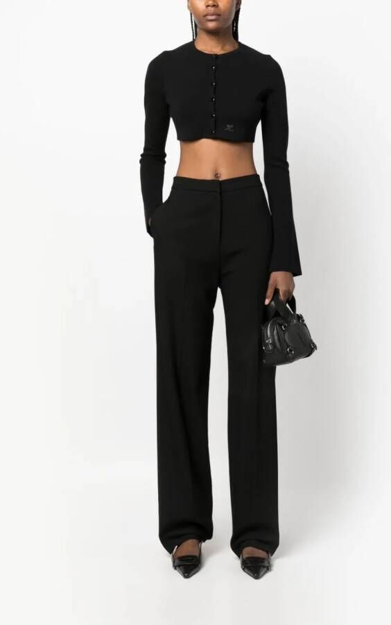 Courrèges Cropped vest Zwart