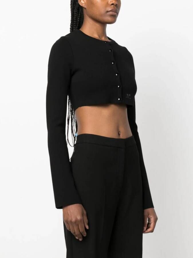Courrèges Cropped vest Zwart