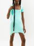 Courrèges Mini-jurk met vierkante hals Blauw - Thumbnail 5