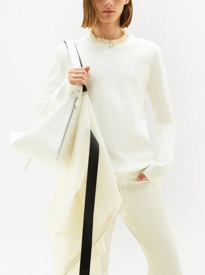 Courrèges Trui met logopatch Wit