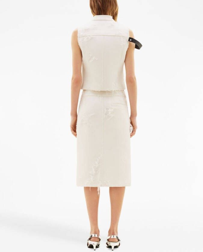 Courrèges Gerafeld bikerjack Wit