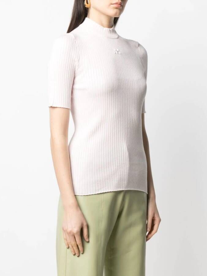 Courrèges Trui met geborduurd logo Roze