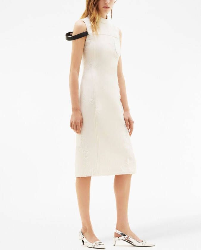 Courrèges Gestreepte jurk Wit