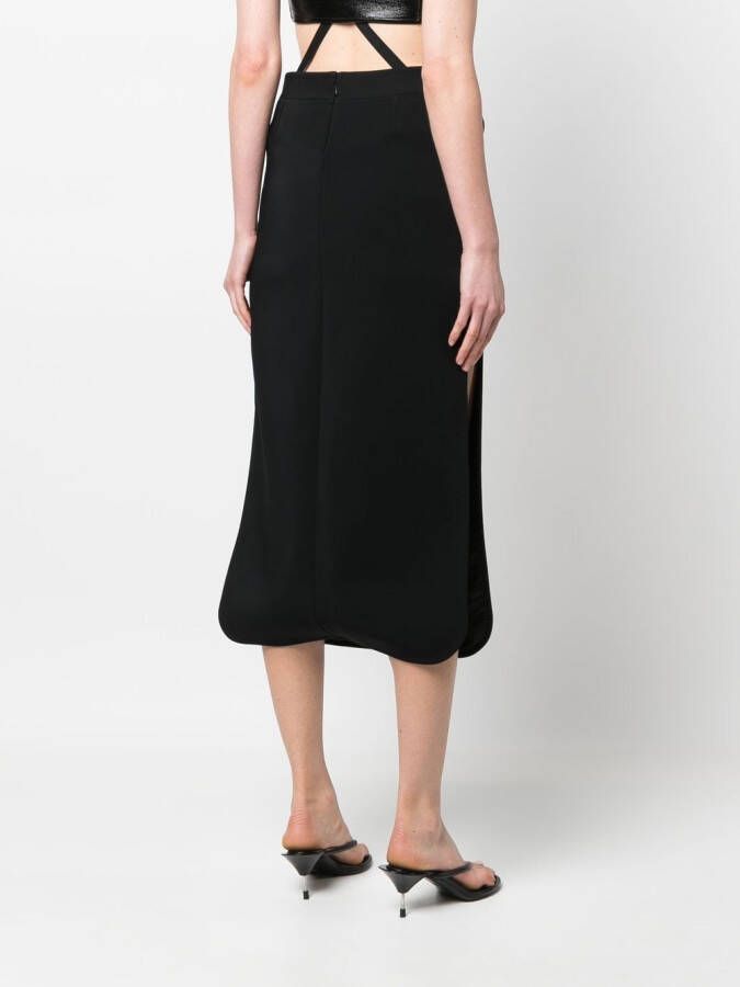 Courrèges High waist midi-rok Blauw