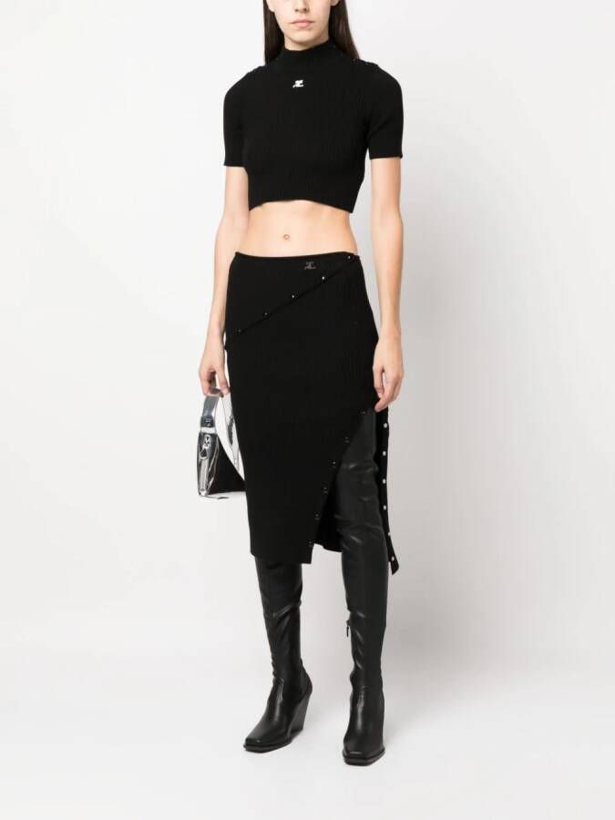 Courrèges High waist rok Zwart