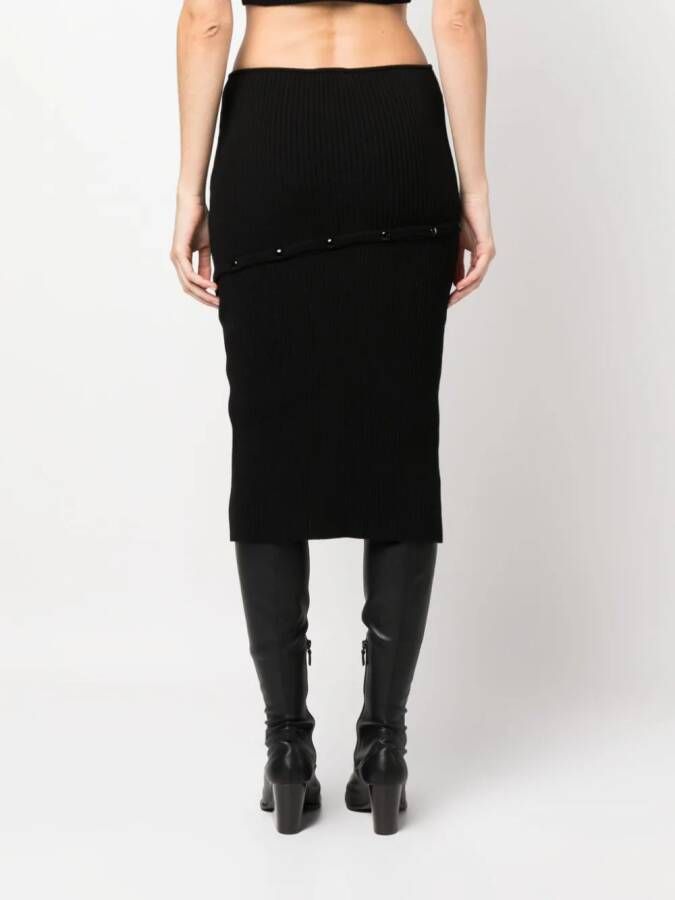 Courrèges High waist rok Zwart