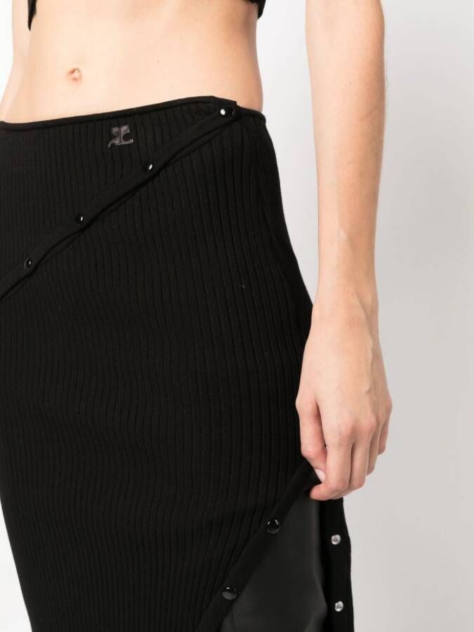 Courrèges High waist rok Zwart