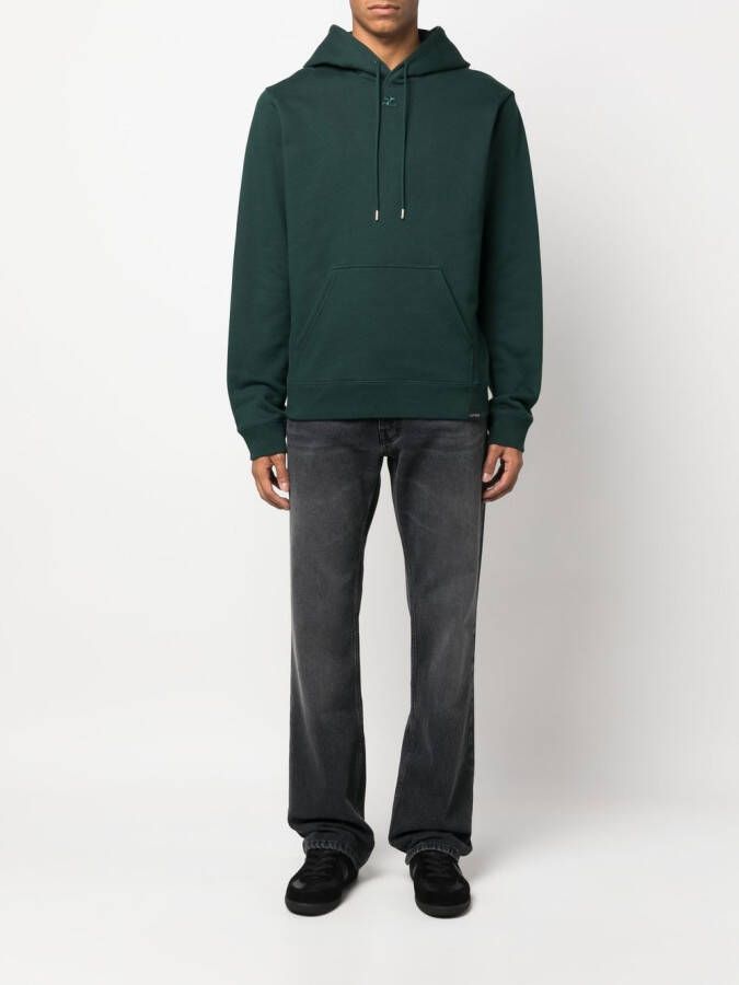 Courrèges Hoodie met logo applicatie Groen