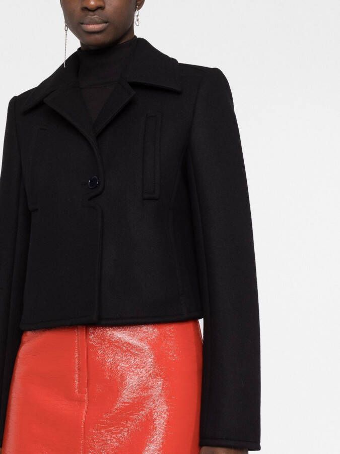 Courrèges Jack met enkele rij knopen Zwart