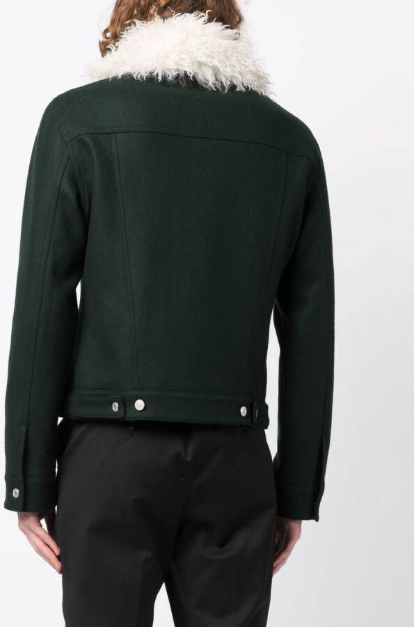 Courrèges Jack met kraag van imitatiebont Groen