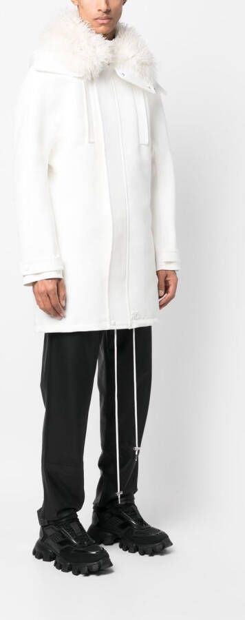 Courrèges Jas met imitatiebont Wit