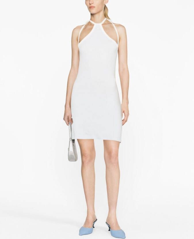 Courrèges Jurk met geborduurd logo Blauw